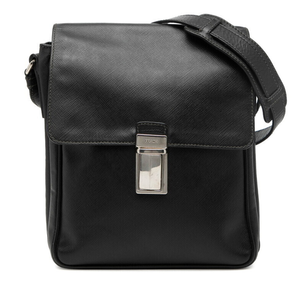 Prada Shoulder Bag Black Saffiano Leather